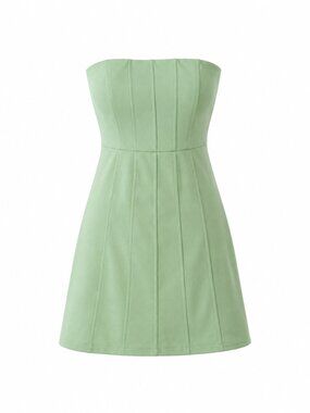 NWT Hello Molly Pastel Green Strapless Structured Mini Dress Size M